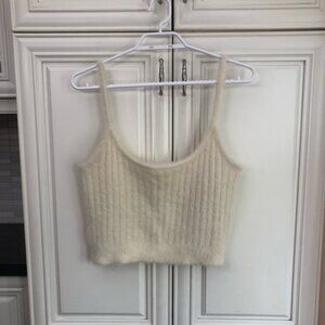 Aeropostale knit eyelash women’s crop tank top